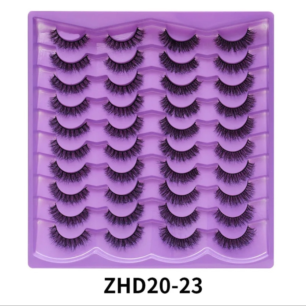 40 pair Purple False mink Eyelashes Set - Picture 3 of 6